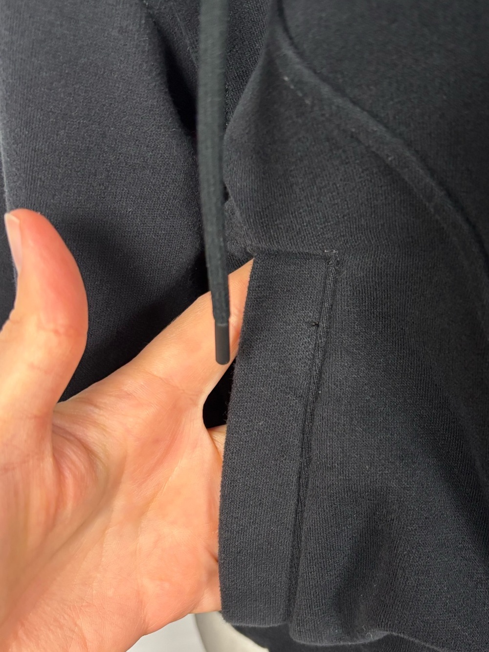 Spanx Cotton Fleece Lined Boost Up Hoodie in Very Black - Picture 7 of 9
